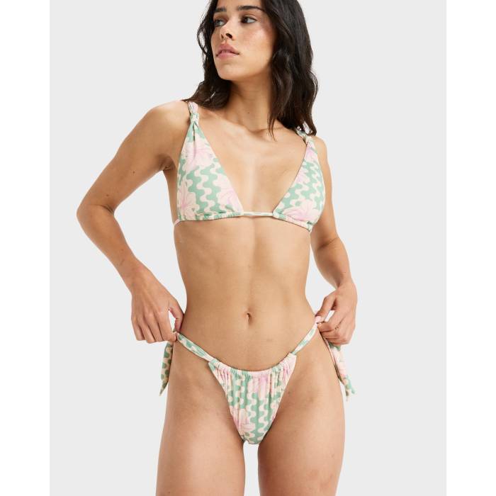 【★百貨店SALE★6/11十二時2時迄】ロキシー Roxy 【 Womens Hibiscus Daze Moderate Bikini Bottom Womens Basil Party Waves Yw 】 レディース ズボン ボトムス レディース