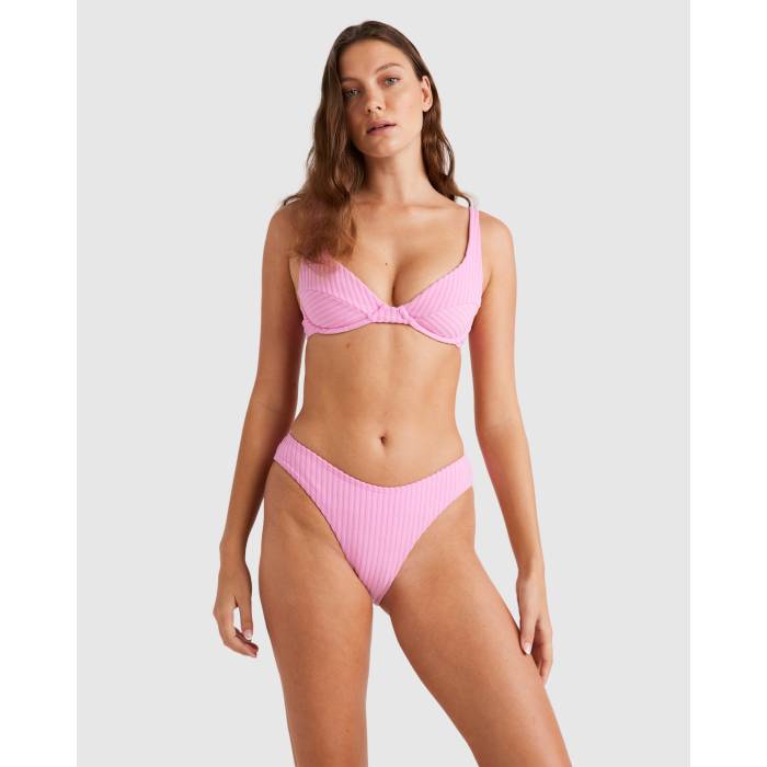 【★百貨店SALE★6/11真夜中2時迄】散らし広告ボン Billabong 【 Womens Terry Rib Bondi Bikini Bottom Womens Berry Pink 】 レディース ズボン ボトムス レディース pink サクラ色