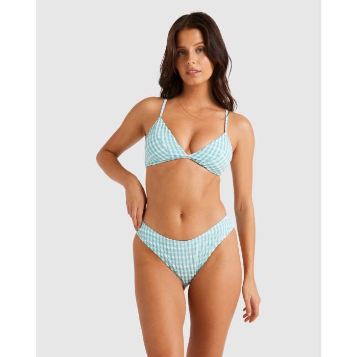 【★百貨店SALE★6/11十二時2時迄】散らし広告ボン Billabong 【 Womens Wave Check Bondi Pant Bikini Bottom Womens Tide Teal 】 レディース Wave ウェーブ・ウェイブ ズボン下 ズボン ボトムス レディース