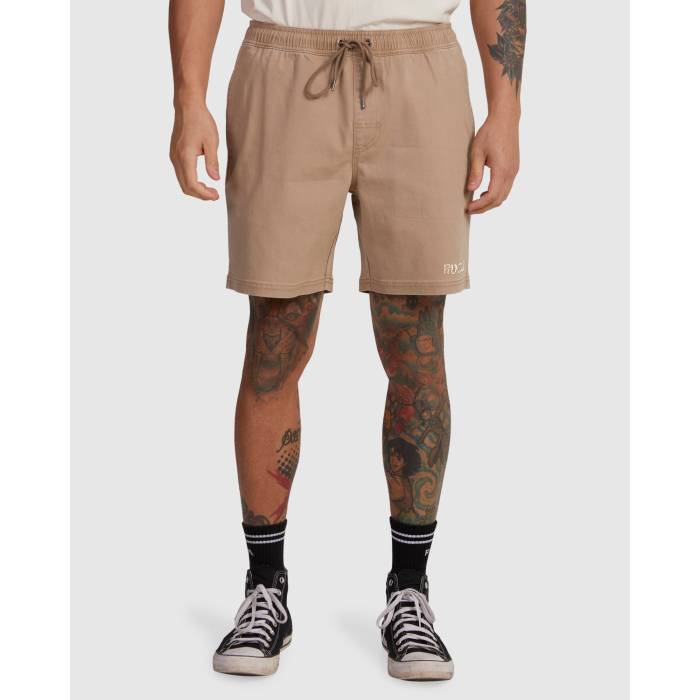 ルーカ Rvca 【 Mens Escape Elastic Exotica Walkshorts Mens Timber 】 メンズ メンズ