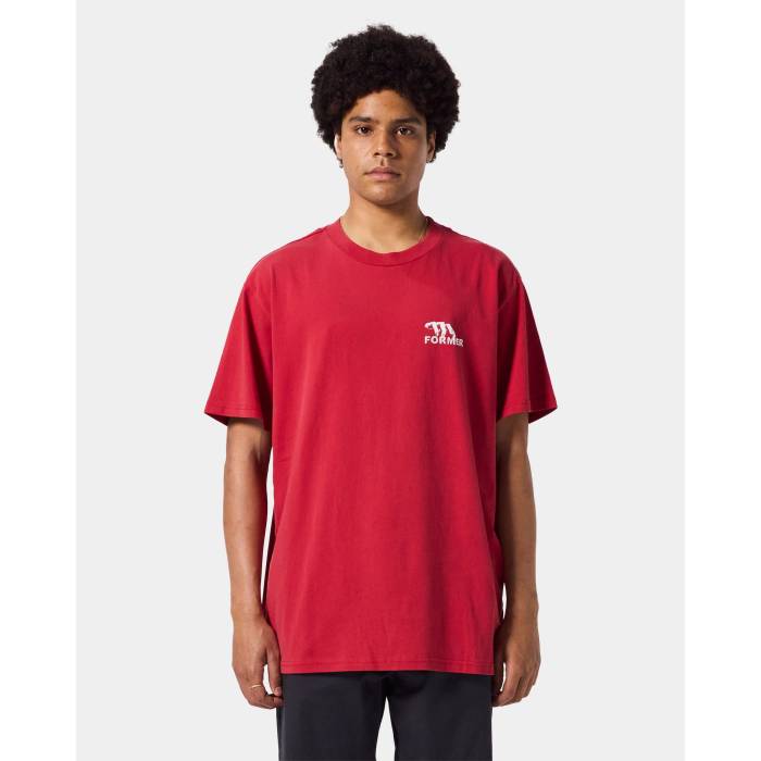 Former 【 Mens Interface T-Shirt Mens Washed Red 】 メンズ Tシャツ メンズ Red 赤・レッド