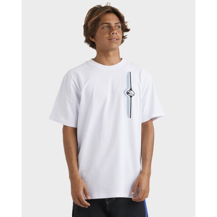 【★百貨店SALE★6/11十二時2時迄】クイックしろがね色 Quiksilver 【 Mens Stringer Band T-Shirt Mens White 】 メンズ プルオーバー メンズ 白いこと 白いこと