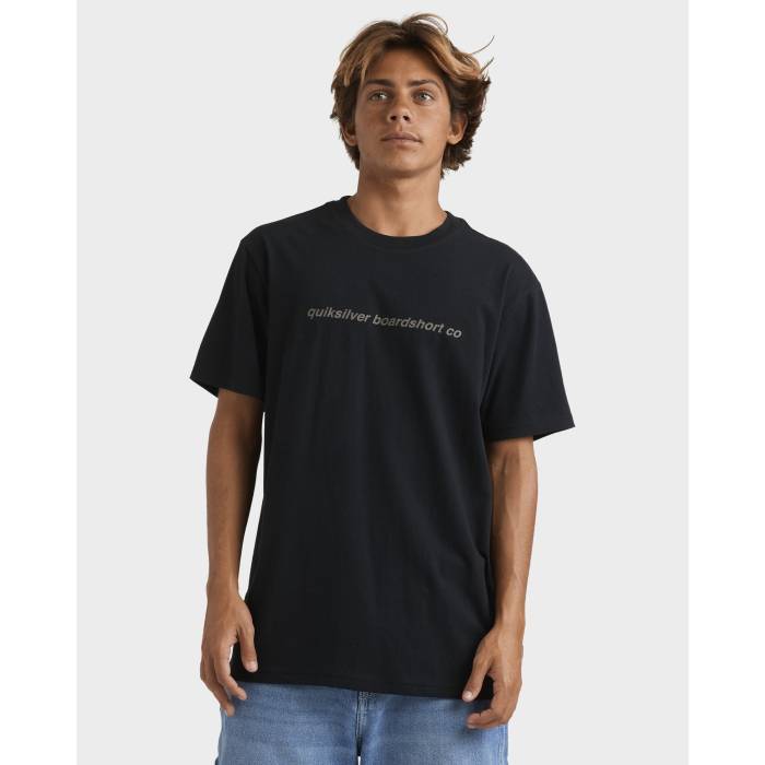 【★百貨店SALE★6/11十二時2時迄】クイックしろがね色 Quiksilver 【 Mens Overall T-Shirt Mens Black 】 メンズ プルオーバー メンズ 黒いこと 黒いこと