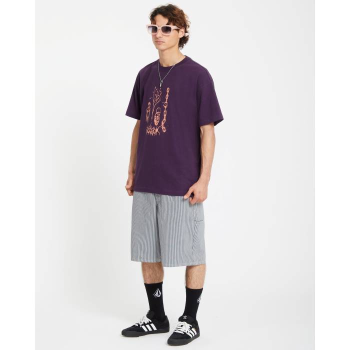 ボルコム Volcom 【 Mens Poetic Dess Loose T-Shirt Mens Grape Royale 】 メンズ プルオーバー メンズ