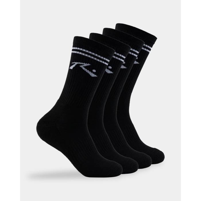 ラスティ Rusty 【 Mens Comp Mid Calf 4 Pack Crew Socks Mens Black 1 】 メンズ ミッド クルー ソックス・靴下 メンズ 黒色 ブラック