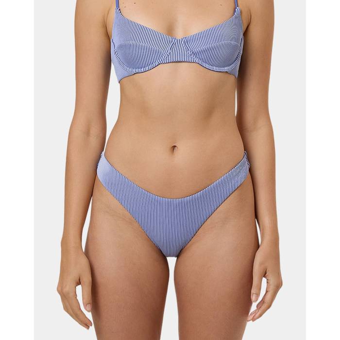 【★百貨店SALE★6/11十二時2時迄】Thrills 【 Womens Alba Rib Classic Bikini Bottom Womens Blue 】 レディース 古典派音楽 ズボン ボトムス レディース 青み 青色