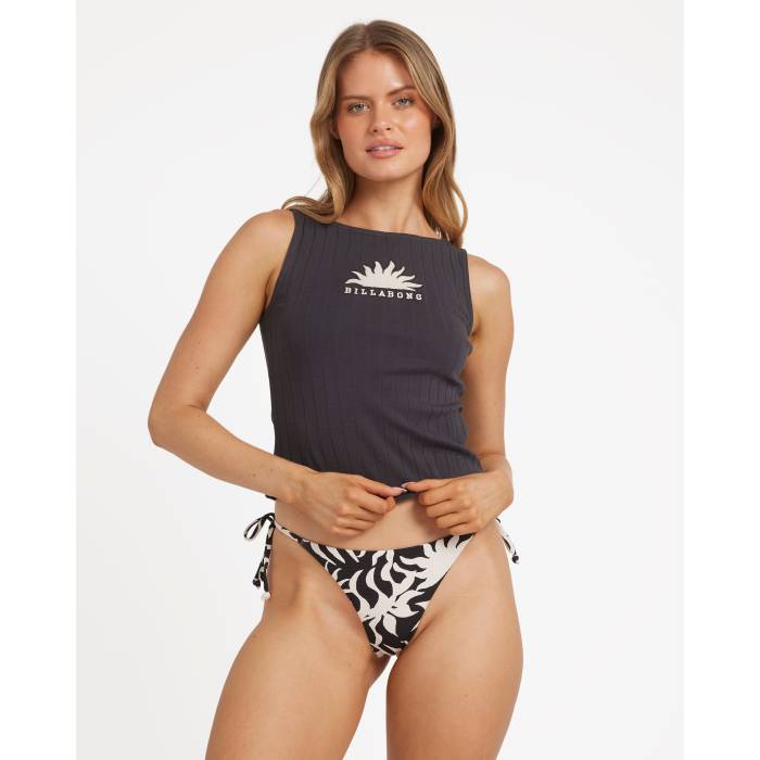 【★百貨店SALE★6/11真夜中2時迄】散らし広告ボン Billabong 【 Womens Rae Knit Tank Top Womens Black Sands 】 レディース 編み物 貯蔵タンクとっ始め レディース 黒いこと 黒いこと