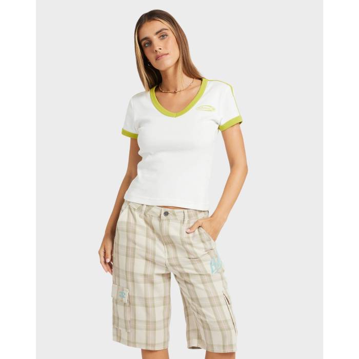 ビラボン Billabong 【 Womens No Doubt Elastic Waist Shorts Womens Green Ash 】 レディース ショーツ レディース green 緑・グリーン