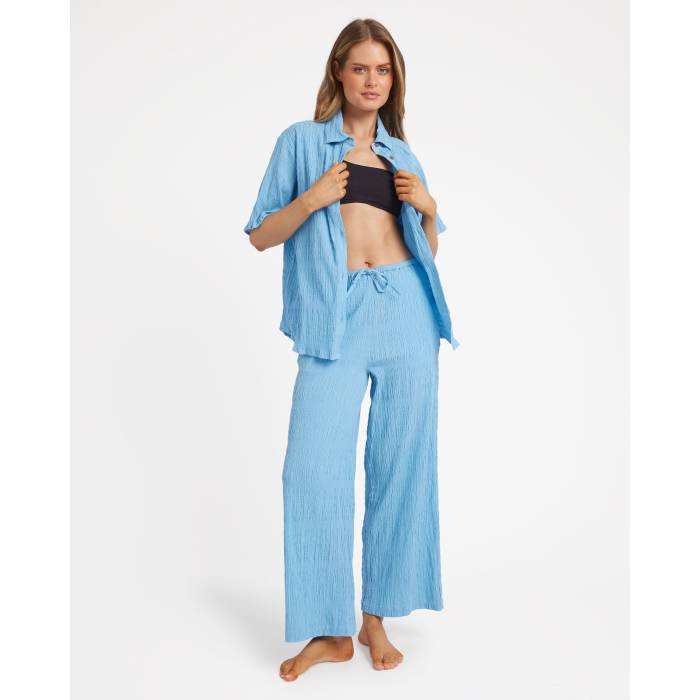 ビラボン Billabong 【 Womens Laura Elst Linen Pants Womens Blue Drift 】 レディース レディース 青色 ブルー