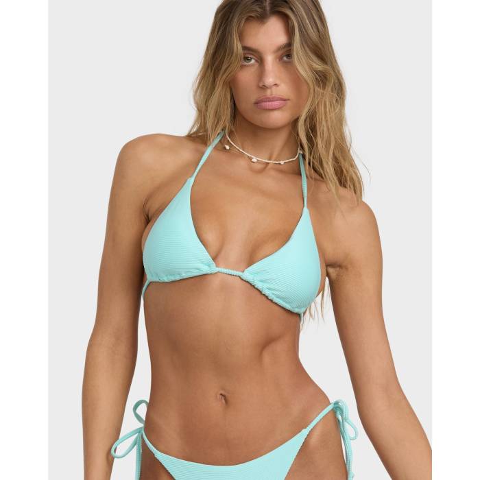 【★百貨店SALE★6/11十二時2時迄】散らし広告ボン Billabong 【 Womens Tanlines Multi Tri Bikini Top Womens Crystal Blue 】 レディース レディース 青み 青色