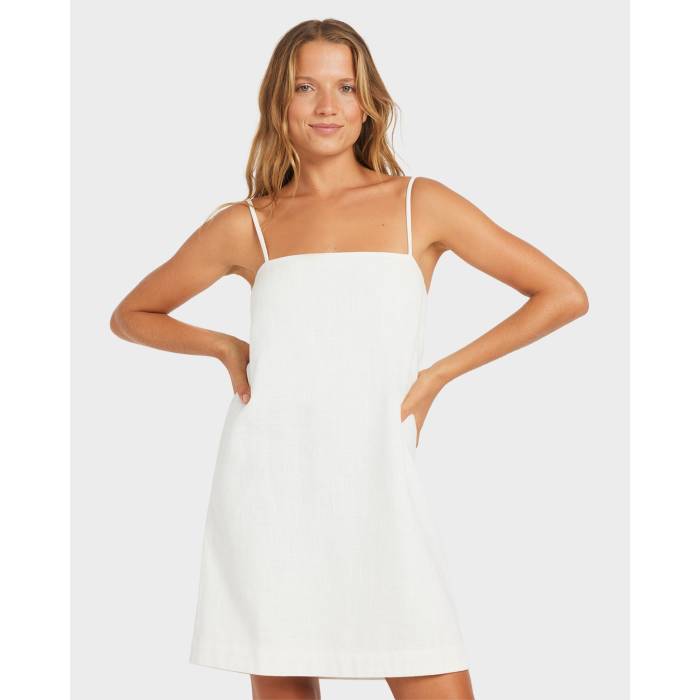 ロキシー Roxy 【 Womens Find Your Light Mini Dress Womens Bright White 】 レディース 御召しもの レディース 白いこと 白いこと