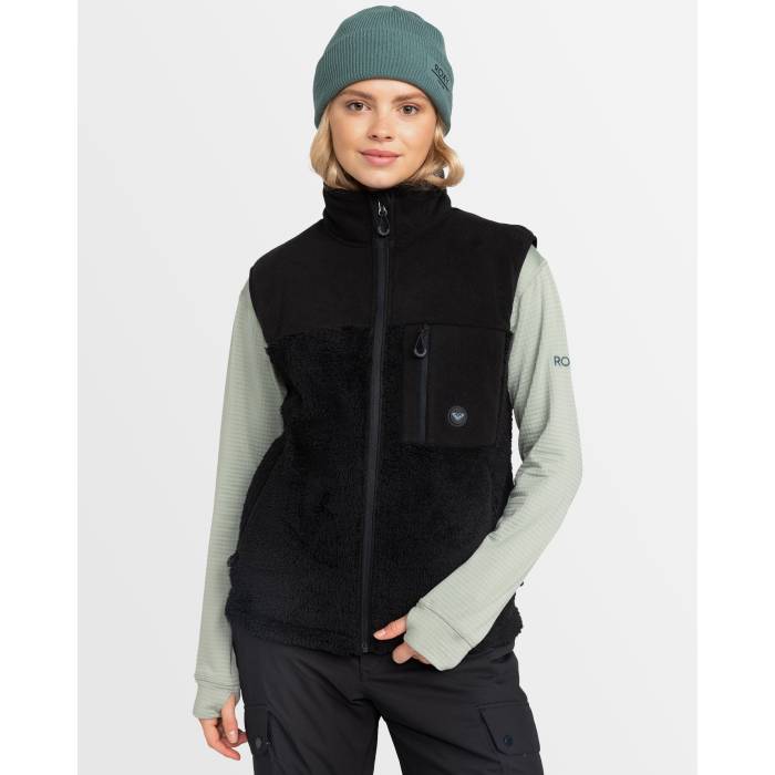 ロキシー Roxy 【 Womens Warmlink Zip-Up Sweatshirt Womens True Black 】 レディース スウェット トレーナー レディース 黒色 ブラック