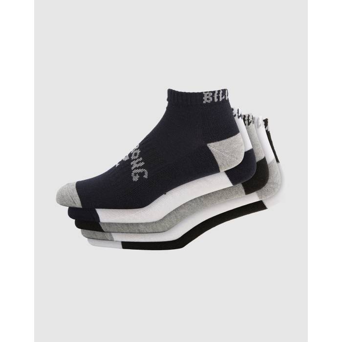 散らし広告ボン Billabong 【 Boys 8-16 Ankle 5 Pack Ankle Socks Mens Multi 】 靴下・ソックス メンズ