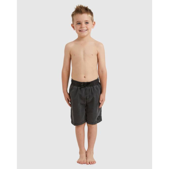 【★百貨店SALE★6/11十二時2時迄】散らし広告ボン Billabong 【 Boys 0-7 All Day Overdye Layback 13\" Boardshorts Boys Washed Black 】 お坊っちゃん キッズ 黒いこと 黒いこと"
