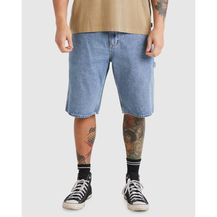 ルーカ Rvca 【 Mens Americana Denim Shorts Mens Broken Blue Wash 】 メンズ デニム ショーツ メンズ 青色 ブルー 15,549円