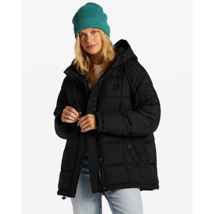 【★百貨店SALE★6/11十二時2時迄】散らし広告ボン Billabong 【 Womens Venture On Puffer Jacket Womens Black 1 】 レディース Jacket 上衣 レディース 黒いこと 黒いこと
