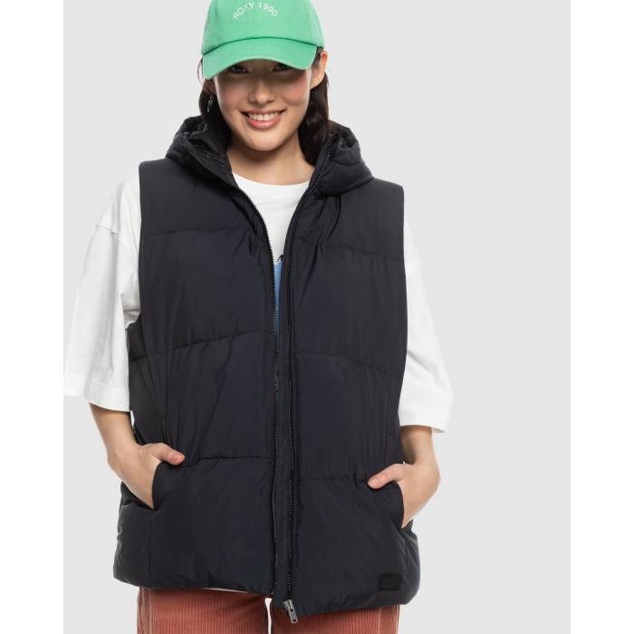 ロキシー Roxy 【 Womens Bright Side Vest Womens Anthracite 】 レディース 限りない レディース