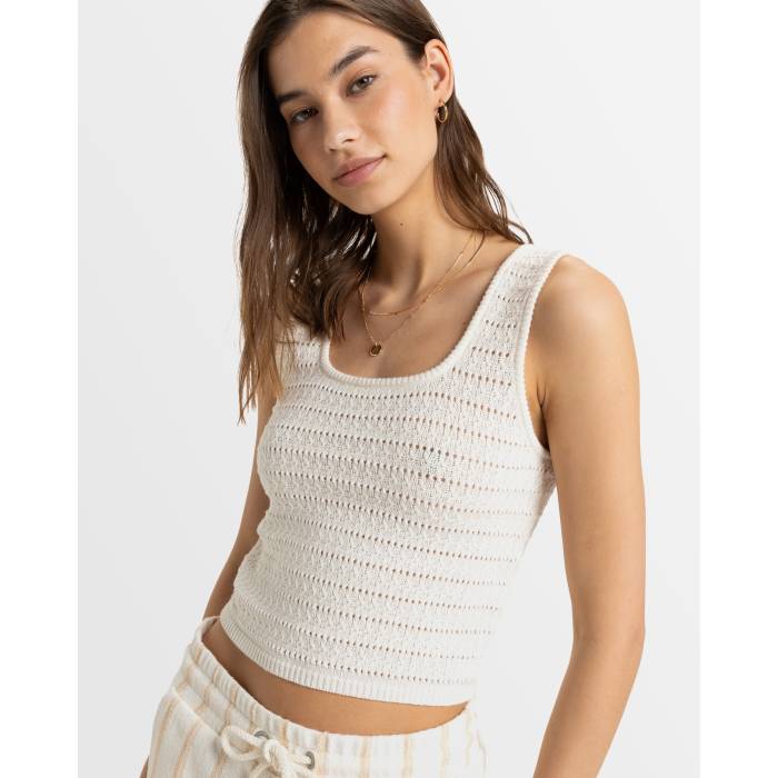 ロキシー Roxy 【 Womens Tropical Playa Tank Womens Egret 】 レディース タンクトップ レディース