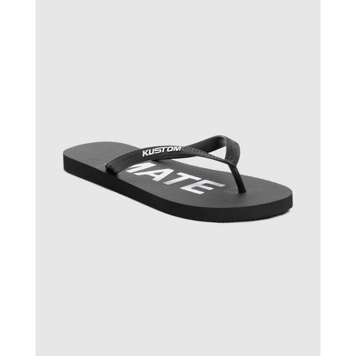 Kustom 【 Mens Blend Cheers Thongs Mens Black White 】 メンズ メンズ 黒いこと 黒いこと 白いこと 白いこと メンズ靴-ビーチサンダル