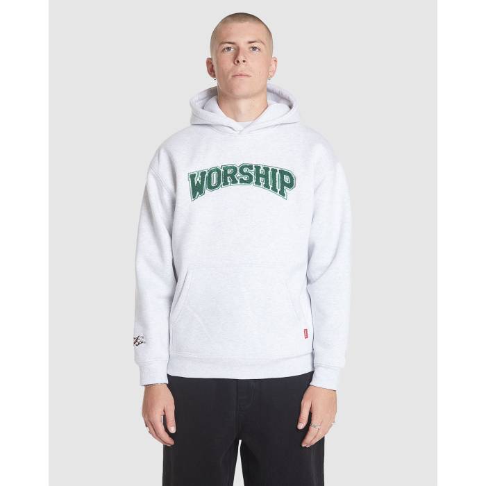 Worship 【 Mens Burn It All Pull Over Hoodie Mens Snow Marle 】 メンズ フーディー パーカー メンズ