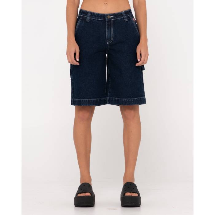 ラスティ Rusty 【 Womens Billie Low Rise Carpenter Jort Womens Deep Blue 】 レディース ライズ レディース ディープ 青色 ブルー