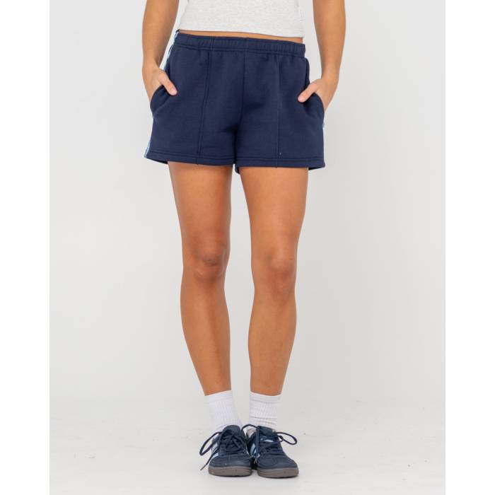 ラスティ Rusty 【 Womens Atlantic Low Rise Fleece Short Womens Atlantic Blue 】 レディース ライズ フリース レディース 青色 ブルー|スニケス