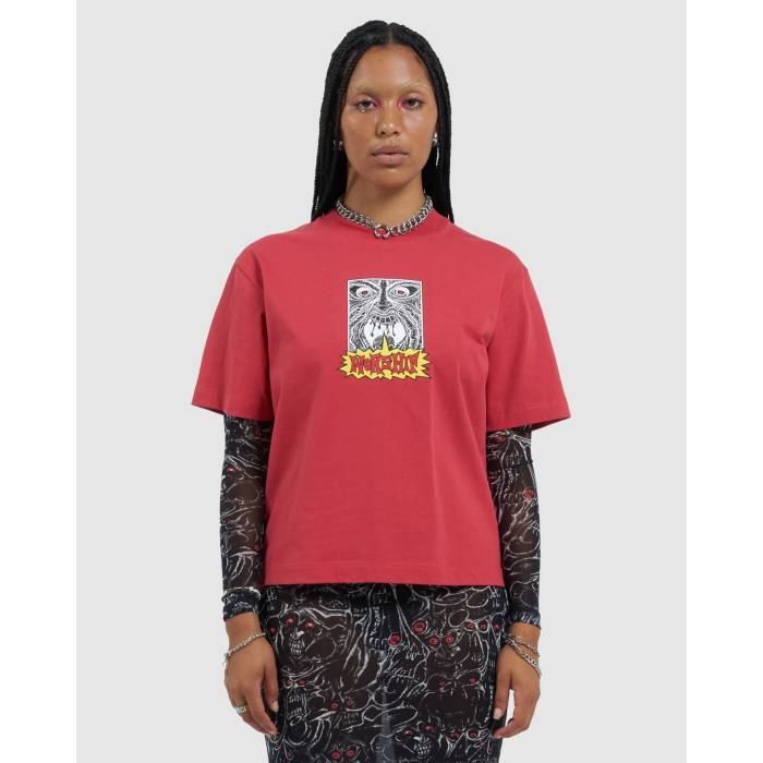 Worship 【 Womens Screamer Regular Fit T-Shirt Womens Washed Red 】 レディース Tシャツ レディース Red 赤・レッド