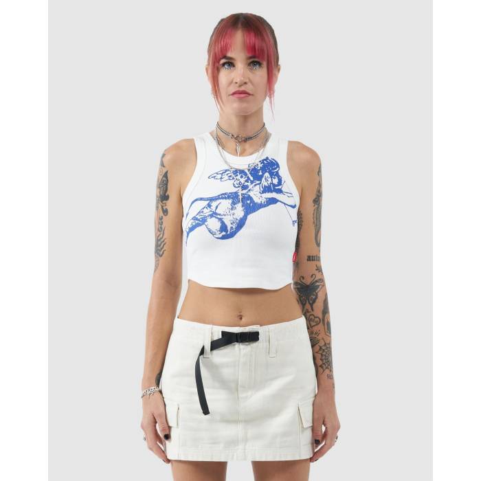 Worship 【 Womens Cherub Curve Tank Top Womens Bone 】 レディース 貯蔵タンクいの一番 レディース レディースファッション-タンクトップ