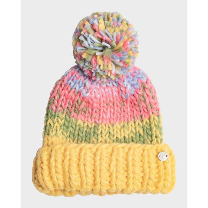 ロキシー Roxy 【 Girls 8-16 Teenie Witcaps Beanie Girls Banana Cream 】 旗がしら かぶり笠 お坊っちゃん キッズ 皮膚軟化剤