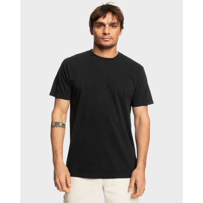 クイックしろがね色 Quiksilver 【 Mens Salt Water Crew T-Shirt Mens Black 】 メンズ 労働者の一団 プルオーバー メンズ 黒いこと 黒いこと