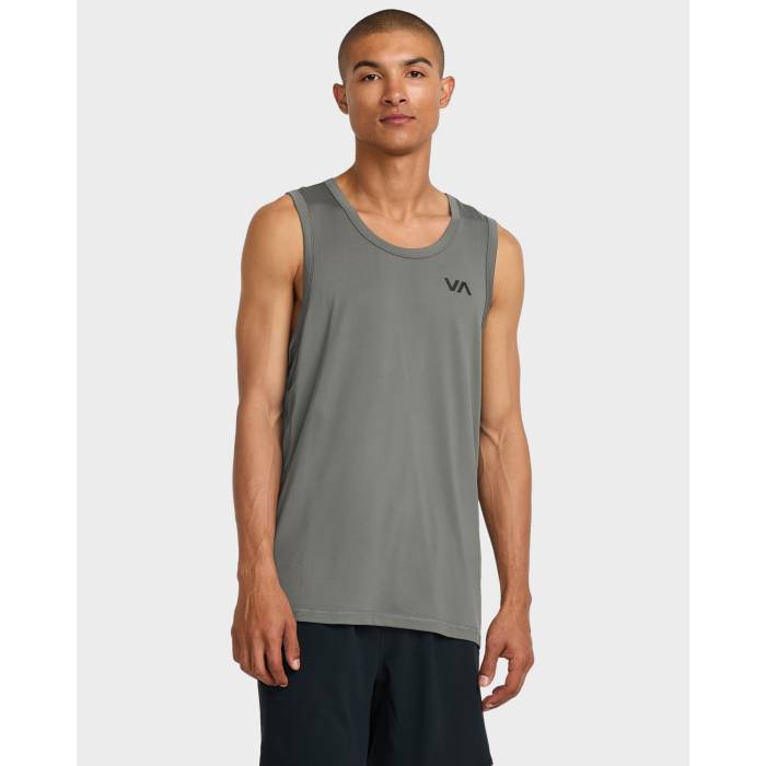 ルーカ Rvca 【 Mens Sport Vent Tank Top Mens Sage Leaf 】 メンズ 貯蔵タンクいの一番 メンズ