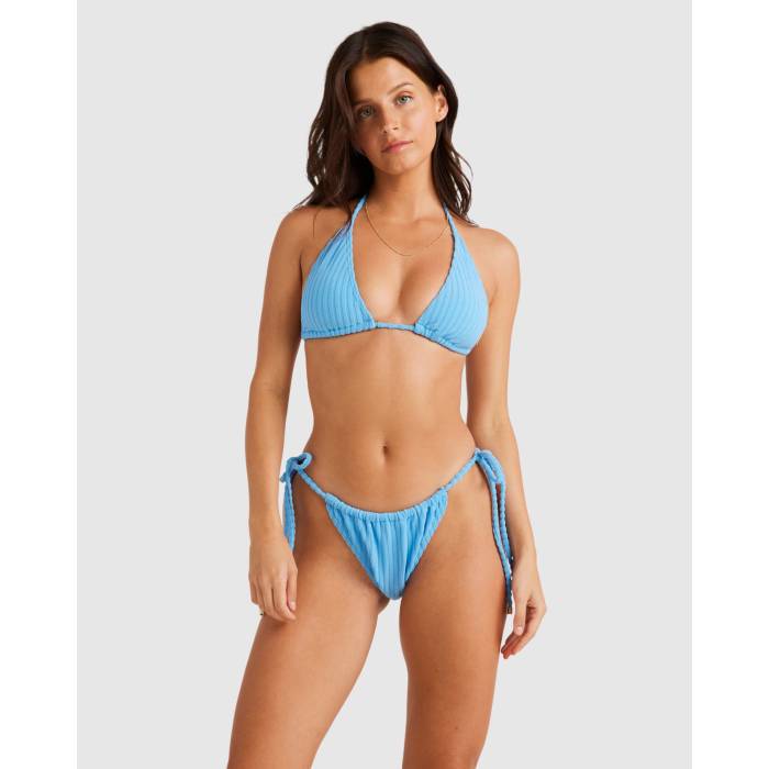 【★百貨店SALE★6/11十二時2時迄】散らし広告ボン Billabong 【 Womens Terry Rib Bells Bikini Bottom Womens Blue Bell 】 レディース ズボン ボトムス レディース 青み 青色