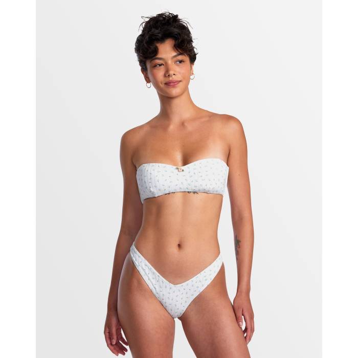 【★百貨店SALE★6/11真夜中2時迄】ルーカ Rvca 【 Womens Pointe V Ft Med French Bikini Bottom Womens White 】 レディース ズボン ボトムス レディース 白いこと 白いこと