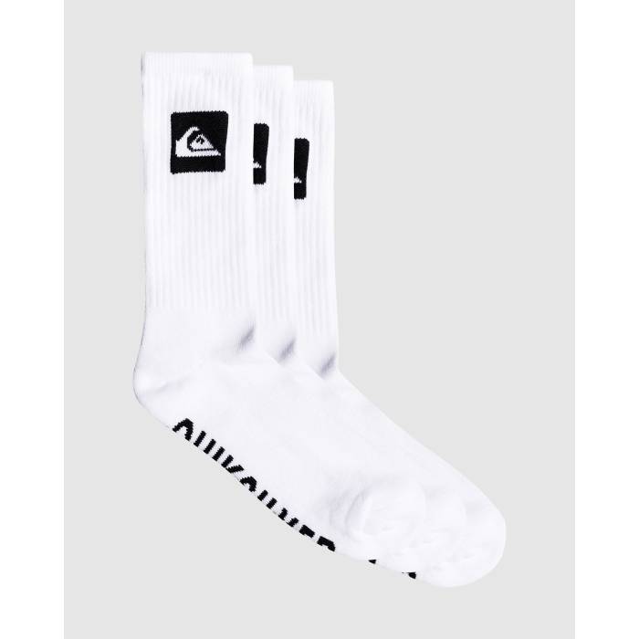 クイックシルバー Quiksilver 【 Mens 5 Pack Crew Socks Mens White 】 メンズ クルー ソックス・靴下 メンズ 白色 ホワイト