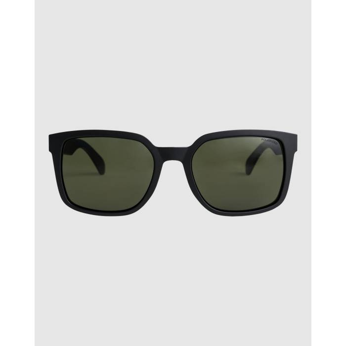 【★百貨店SALE★6/11夜夜中2時迄】クイックしろがね色 Quiksilver 【 Warlock Polarised Sunglasses Mens Black/Green Plz 】 黒眼鏡 メンズ 黒いこと 黒いこと green 緑・緑であること