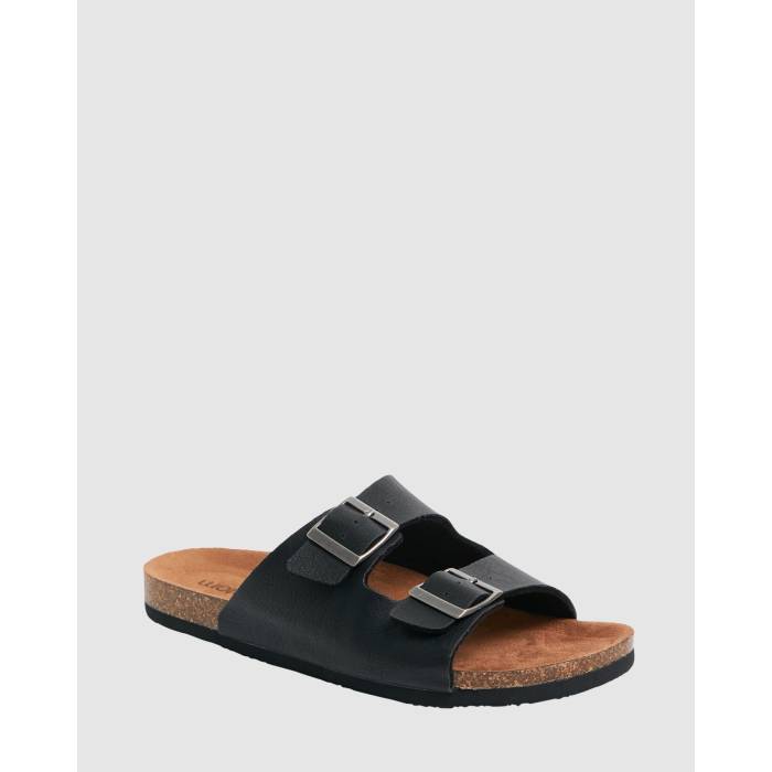 【★百貨店SALE★6/11真夜中2時迄】Kustom 【 Womens Duo Slides Womens Black/Tan 】 レディース レディース 黒いこと 黒いこと