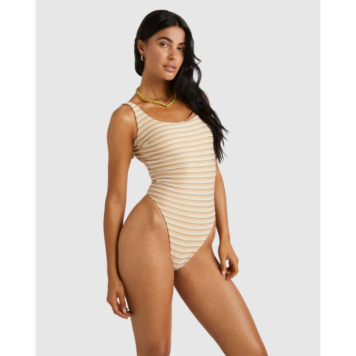【★百貨店SALE★6/11真夜中2時迄】ルーカ Rvca 【 Womens Ripple Scooped One Piece Swimsuit Womens Sunrise 】 レディース 海水着 レディース