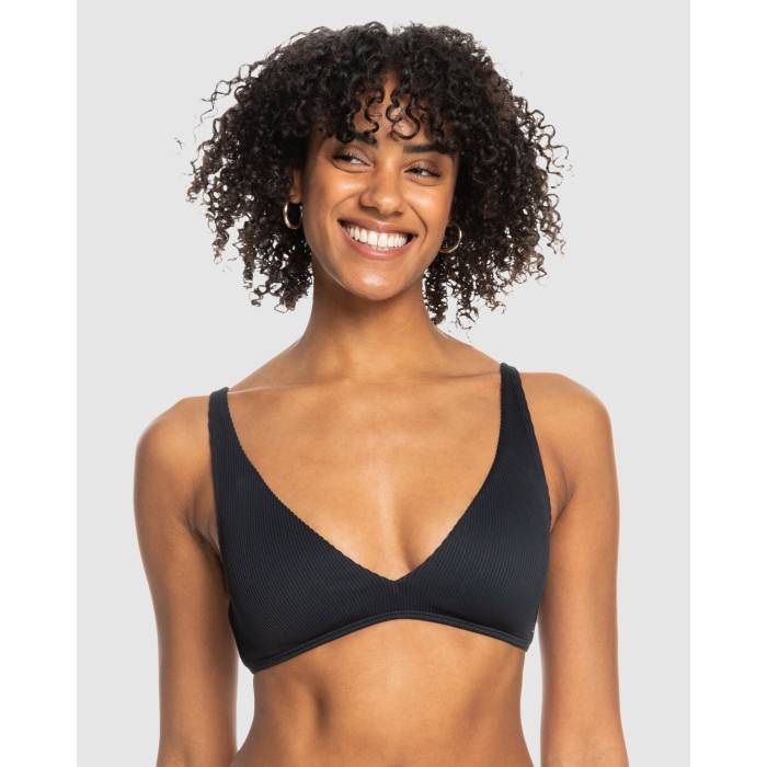 ロキシー Roxy 【 Womens Rib Love Bikini Top Womens Anthracite 】 レディース レディース