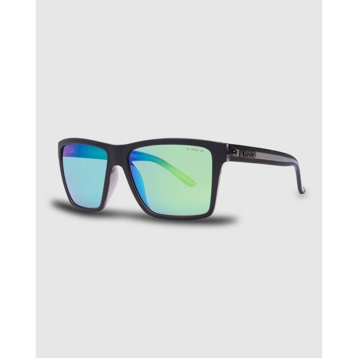 Liive 【 Bazza Square Sunglasses Mens Mirror Matt Black Xt 】 サングラス メンズ 黒色 ブラック