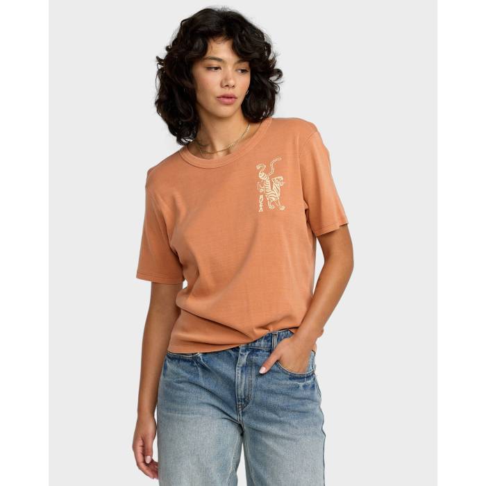 ルーカ Rvca 【 Womens Daily T-Shirt Womens Pumpkin 】 レディース Tシャツ レディース