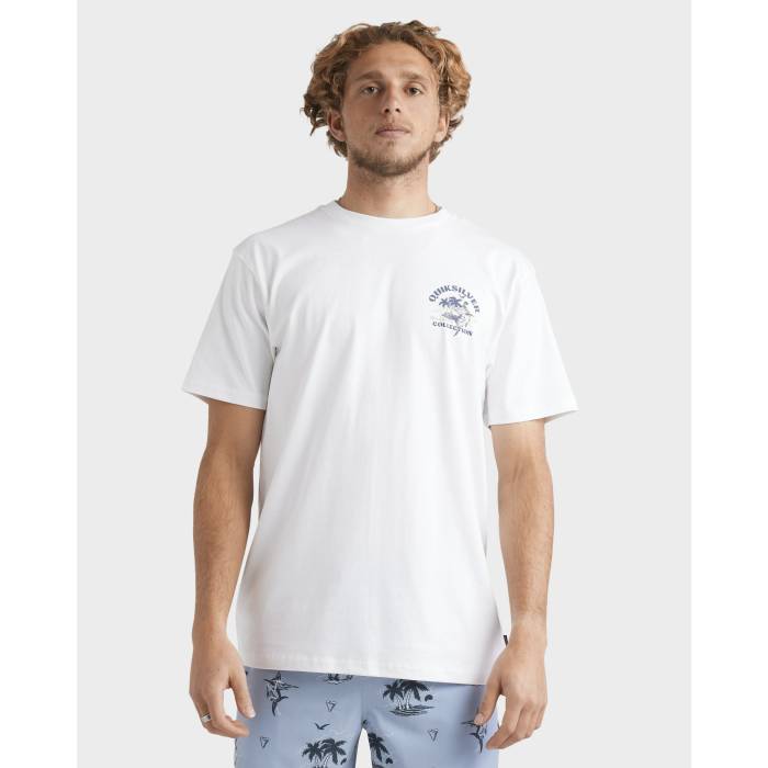 クイックシルバー Quiksilver 【 Mens Island Hop T-Shirt Mens White 】 メンズ Tシャツ メンズ 白色 ホワイト