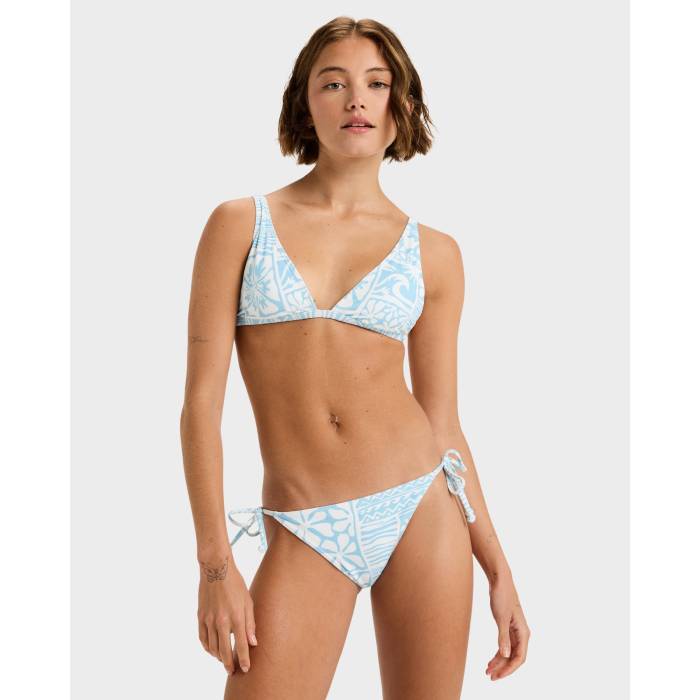 【★百貨店SALE★6/11十二時2時迄】ロキシー Roxy 【 Womens Flowers Wave Bikini Bottom Womens Sky Blue Surfenirs 】 レディース Wave ウェーブ・ウェイブ ズボン ボトムス レディース 天の原 青み 青色
