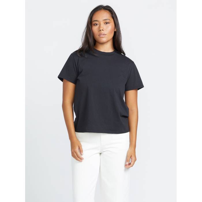 ボルコム Volcom 【 Womens One Of Each Boyfriend T-Shirt Womens Black 】 レディース プルオーバー レディース 黒いこと 黒いこと