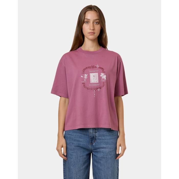 Thrills 【 Womens Dopamine Square T-Shirt Womens Purple 】 レディース Tシャツ レディース Purple 紫・パープル