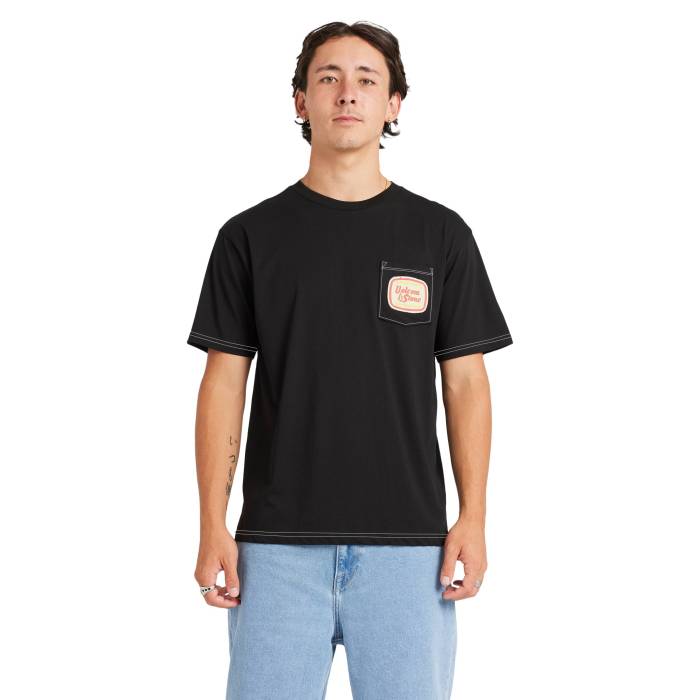 【★百貨店SALE★6/11十二時2時迄】ボルコム Volcom 【 Mens Vol On Tap T-Shirt Mens Black 】 メンズ プルオーバー メンズ 黒いこと 黒いこと