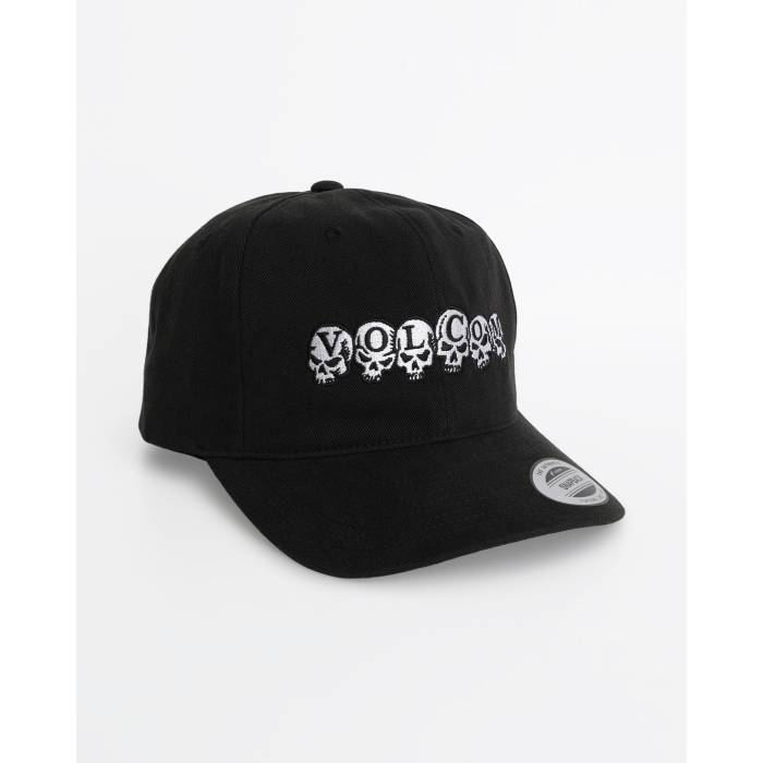 【★百貨店SALE★6/11真夜中2時迄】ボルコム Volcom 【 Mens Skull Line Cap Mens Antique Black 】 メンズ 旗がしら かぶり笠 メンズ 黒いこと 黒いこと