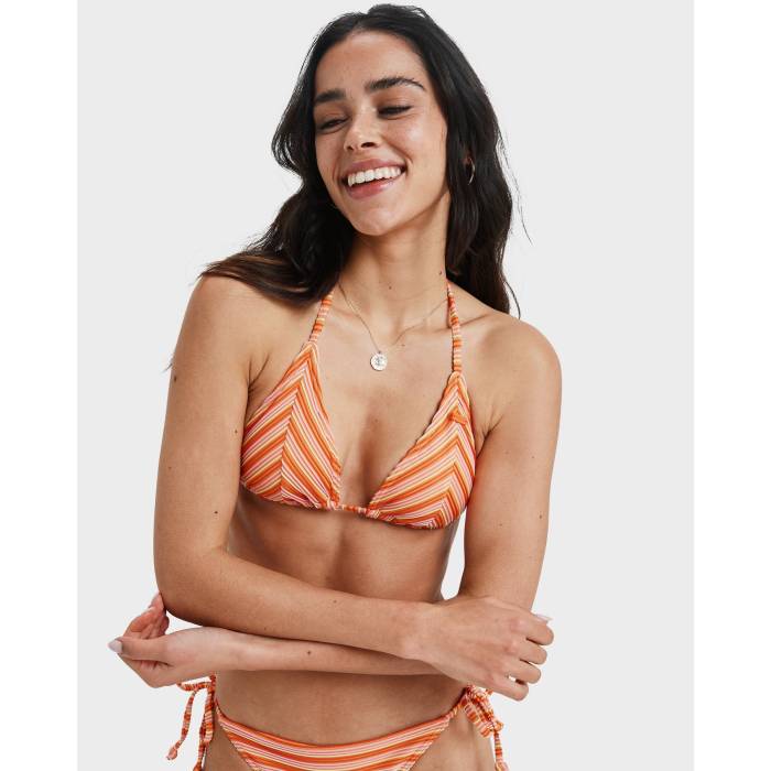 【★百貨店SALE★6/11真夜中2時迄】ロキシー Roxy 【 Womens Moana Stripe Bikini Top Womens Tigerlily 】 レディース Stripe 縞模様 レディース