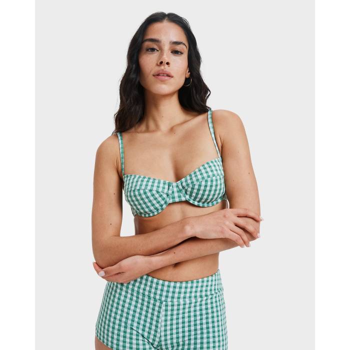 【★百貨店SALE★6/11真夜中2時迄】ロキシー Roxy 【 Womens Kiawe Bikini Top Womens Deep Grass Green 】 レディース レディース ディープ green 緑・緑であること