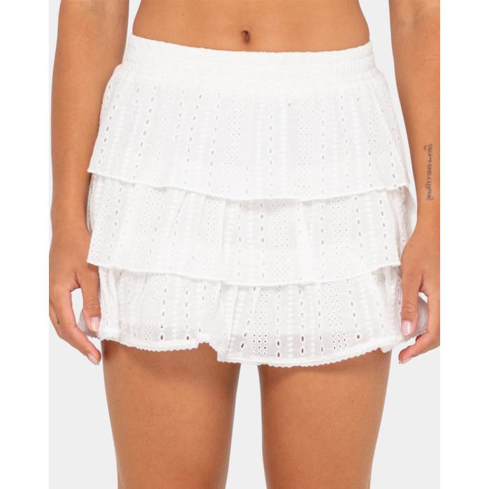 ラスティ Rusty 【 Womens Ra Ra Low Rise Mini Skirt Womens White 】 レディース ライズ レディース 白色 ホワイト|スニケス