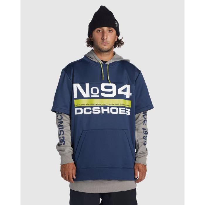【★百貨店SALE★6/11真夜中2時迄】ディーシー シューズ Dc Shoes 【 Mens Dryden Pullover Hoodie Mens Dress Blues 】 メンズ フーディー パーカー メンズ 御召しもの ブルース